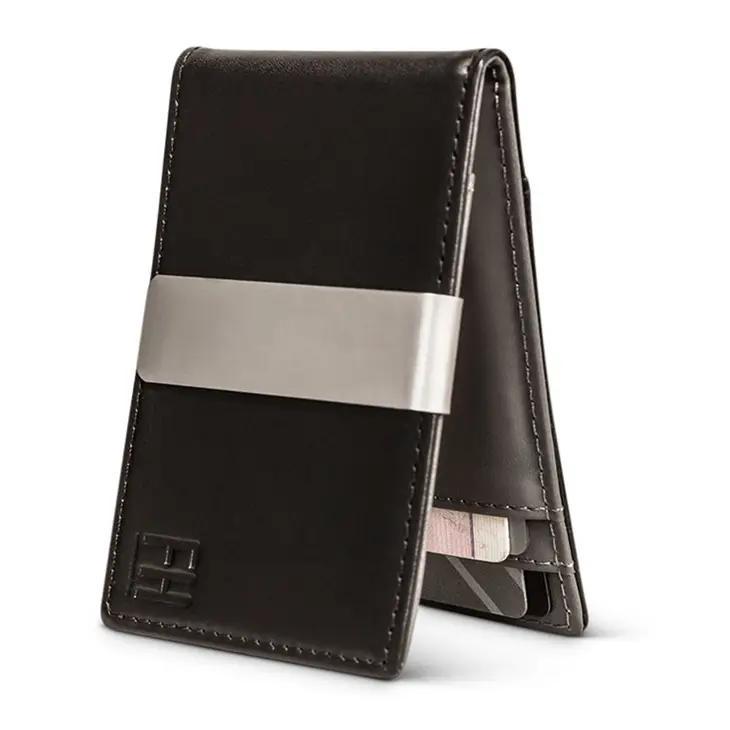 Beautiful Black Leather Money Clip Wallet